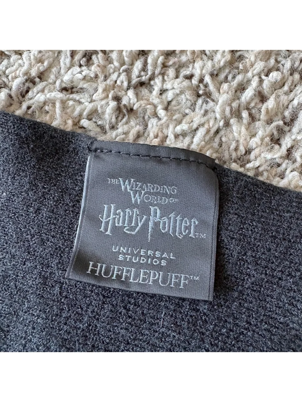 Hufflepuff Wizarding World of Harry Potter House Scarf, Black & Yellow Crest
